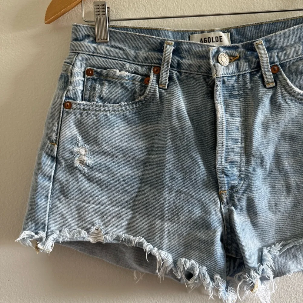 Agolde Parker Vintage Cut off Denim Shorts size 26 - Picture 5 of 10